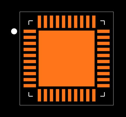 PIC18F47K42-E/MV Footprint