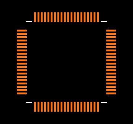 PIC18F8622-E/PT Footprint