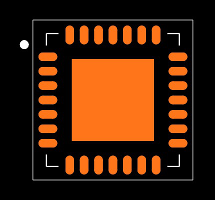 PIC18LF2450-I/ML Footprint