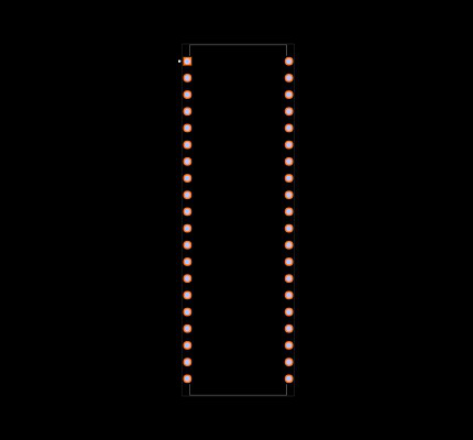 PIC18LF4553-I/P Footprint