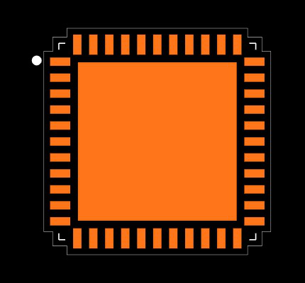 PIC18LF4620-I/ML Footprint