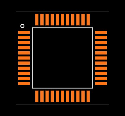 PIC24FJ128GA204-E/PT Footprint