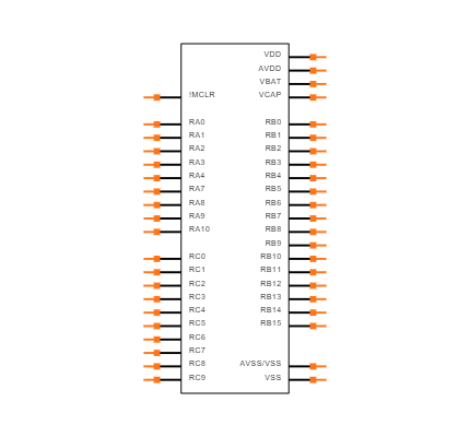 PIC24FJ128GA204-E/PT Symbol