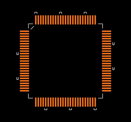 PIC24FJ256GA110-E/PT Footprint