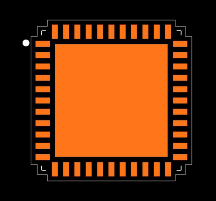 PIC24FJ64GA104-I/ML Footprint