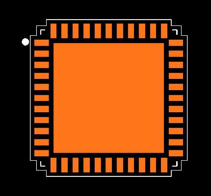 PIC24HJ128GP504-I/ML Footprint