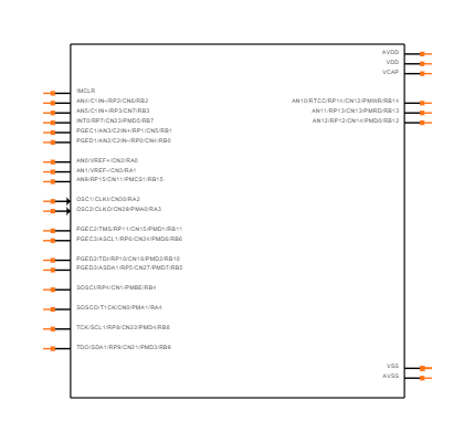 PIC24HJ64GP202-I/SP Symbol