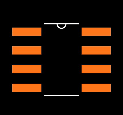 24LC16BT-E/SN Footprint