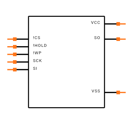 25LC160A-I/P Symbol