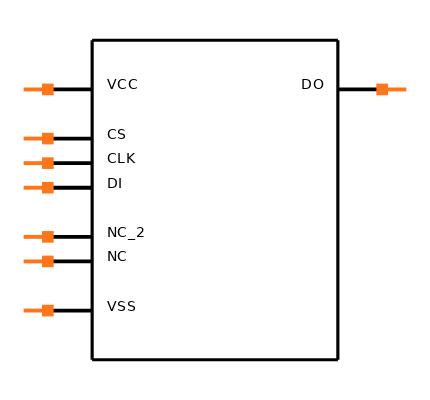 93C46AX-E/SN Symbol