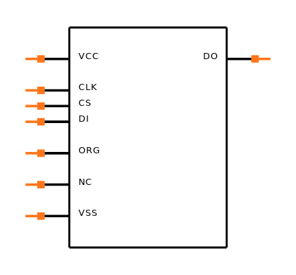 93C46C-I/P Symbol