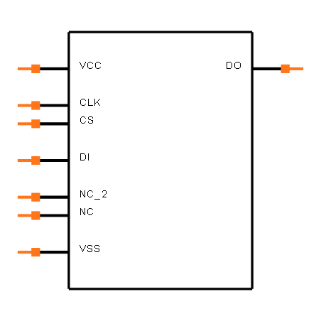 93LC56B-I/P Symbol