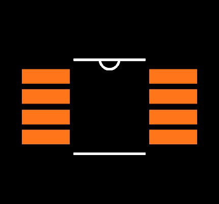 93LC56C-I/MS Footprint