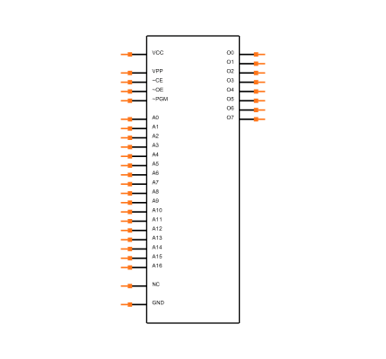 AT27C010-70PU Symbol