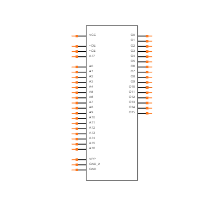 AT27C1024-70PU Symbol