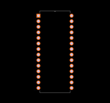 AT27C512R-70PU Footprint