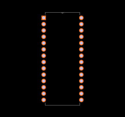 AT28C64-25PI Footprint