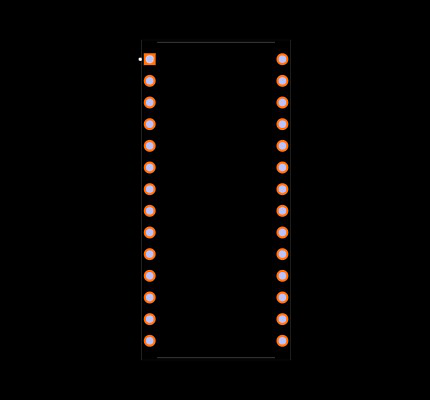 AT28C64B-15PU Footprint