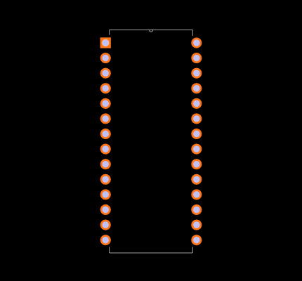 AT28C64E-15PC Footprint