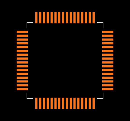 AT32UC3B0128-A2UT Footprint