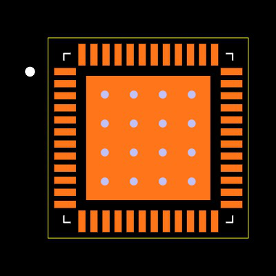 AT86RF215M-ZU Footprint