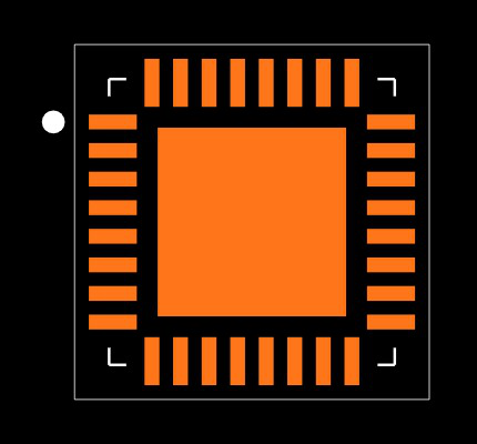 AT86RF233-ZU Footprint