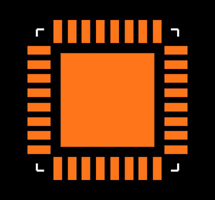 AT86RF233-ZUR Footprint