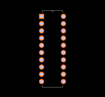 AT89C2051-12PU Footprint