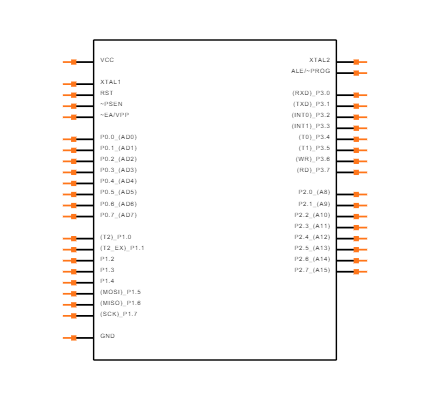 AT89S51-24PC Symbol