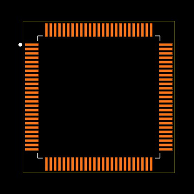 AT91SAM7X256C-AU Footprint