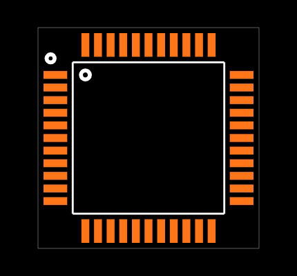 ATMEGA1284-AUR Footprint