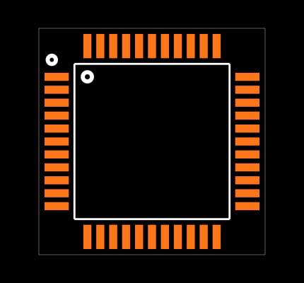 ATMEGA1284P-AUR Footprint