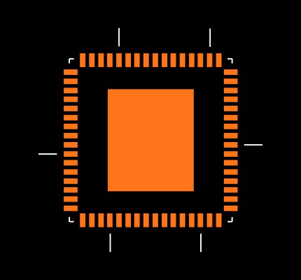 ATMEGA128RFA1-ZUR Footprint