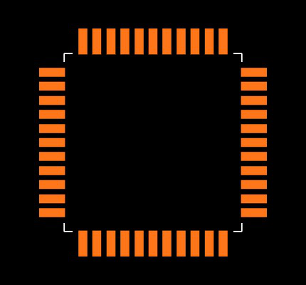 ATMEGA16-16AI Footprint
