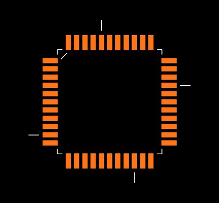 ATMEGA16-16AQR Footprint