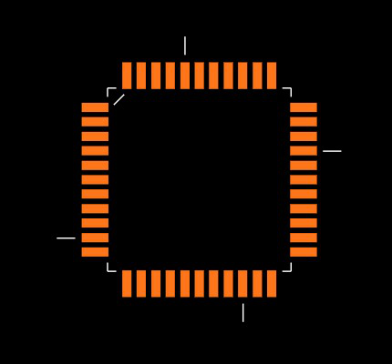 ATMEGA16-16AUR Footprint
