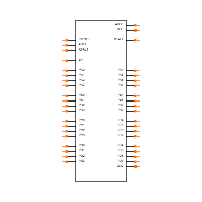 ATMEGA16-16MU Symbol
