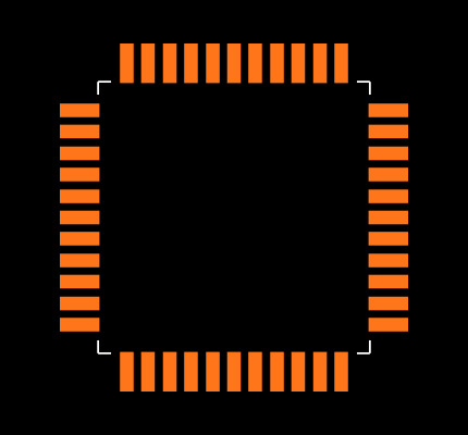 ATMEGA16A-AUR Footprint