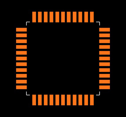 ATMEGA644PA-AUR Footprint