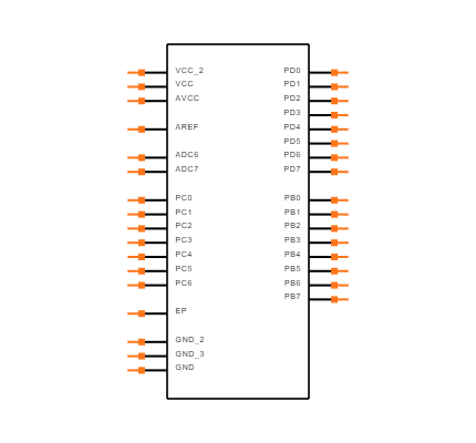 ATMEGA8-16MUR Symbol