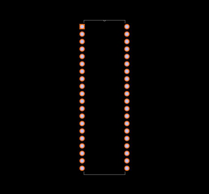 ATMEGA8515-16PI Footprint