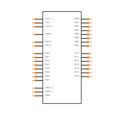 ATMEGA88P-20AUR Symbol