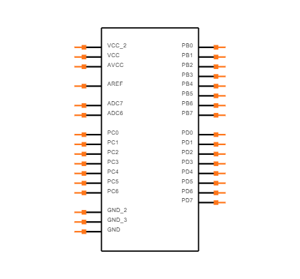 ATMEGA8L-8AUR Symbol
