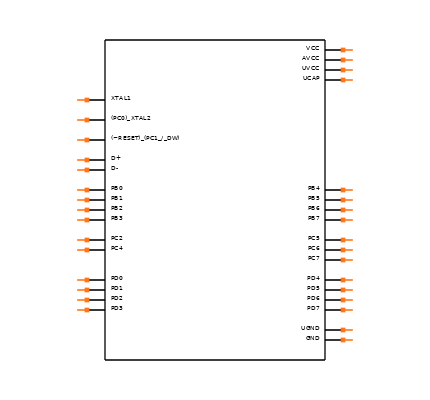 ATMEGA8U2-AUR Symbol