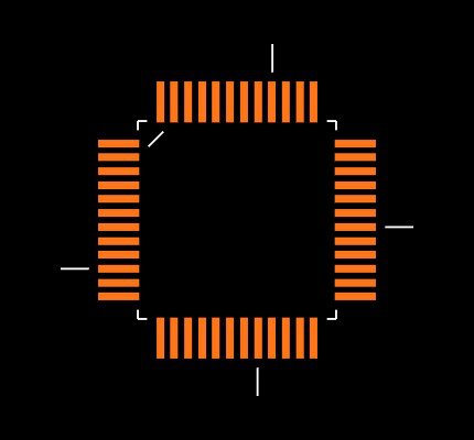 ATSAM3S1AB-AUR Footprint