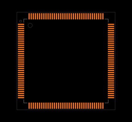 ATSAM4E8EA-AU Footprint
