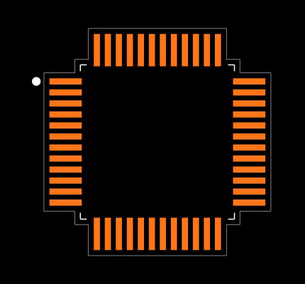 ATSAM4S4AB-ANR Footprint