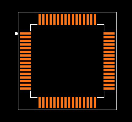ATSAM4S8BA-AU Footprint