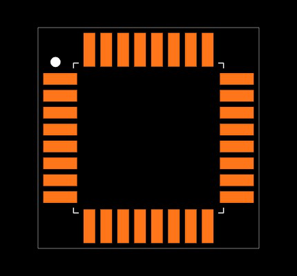 ATSAMD21E17A-AU Footprint