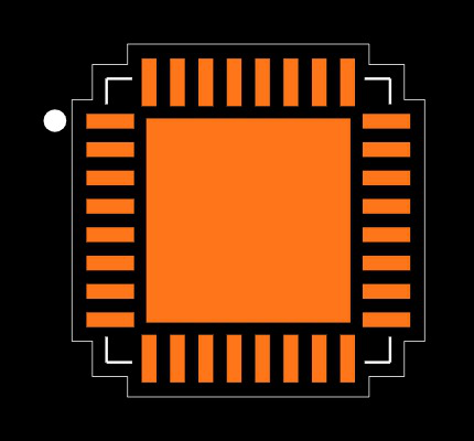 ATSAMD21E18A-MU Footprint